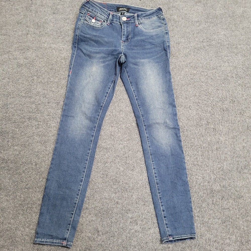 True Religion Jeans Womens Size 24 Blue Jennie Curvy Mid Rise Super Skinny Denim